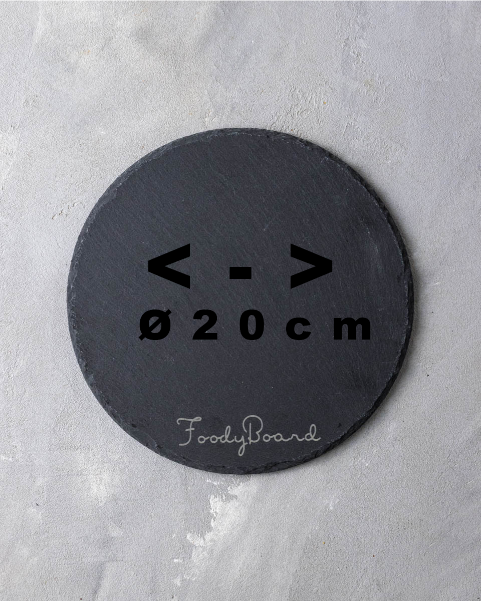 Personalisierbare Schieferplatte, Ø 20cm, für Deine Food- oder Produktfotografie
